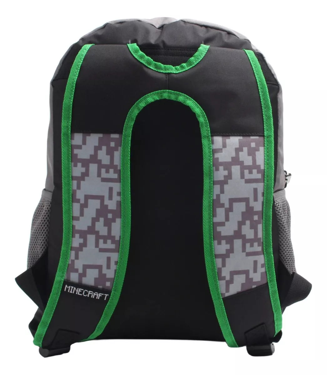 Mochila Juvenil Minecraft Gris